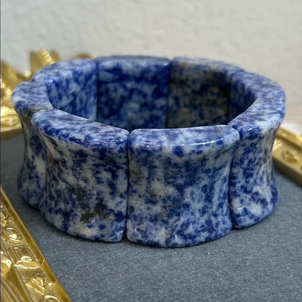 Gorgeous super chunky sodalite stone bracelet